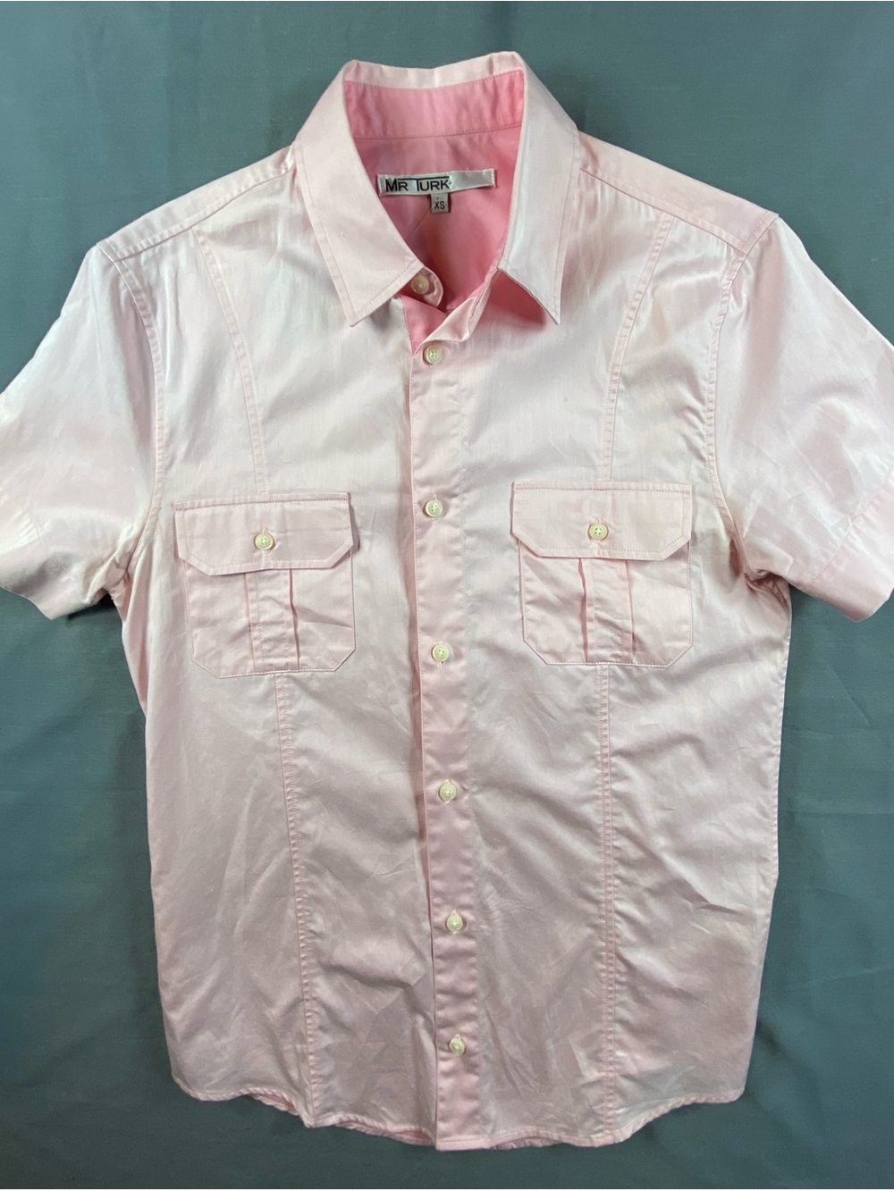 Mr. Turk Pale Pink Short-Sleeve Button-Down Shirt